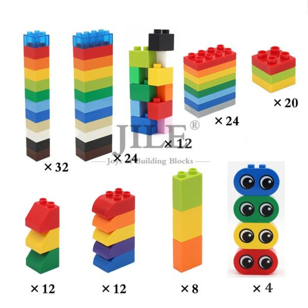 Big Size Building Blocks Brick Colorful Bulk Large Particles Set DIY Educational Compatible with Assembles Kids Toys Gifts - Image 2