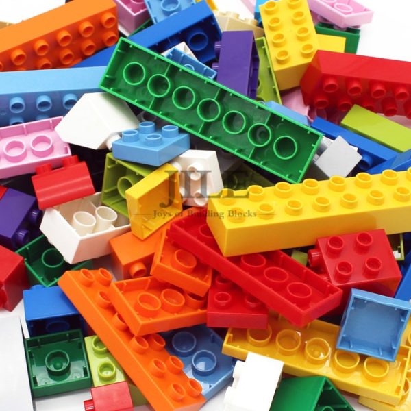 Big Size Building Blocks Brick Colorful Bulk Large Particles Set DIY Educational Compatible with Assembles Kids Toys Gifts