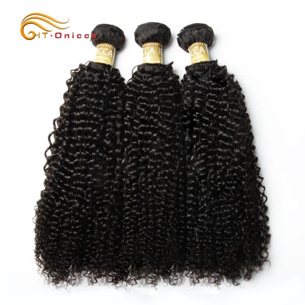 Brazilian Kinky Curly Human Hair Bundles Hair Extensions Htonicca 100% Remy Human Hair Weaves 3 and 4 Bundles Deals