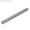 Building Blocks Technicalalal 1x16 Perforated brick 15 holes 10PCS Compatible Assembles Particles Parts Moc Toy Gift 3703