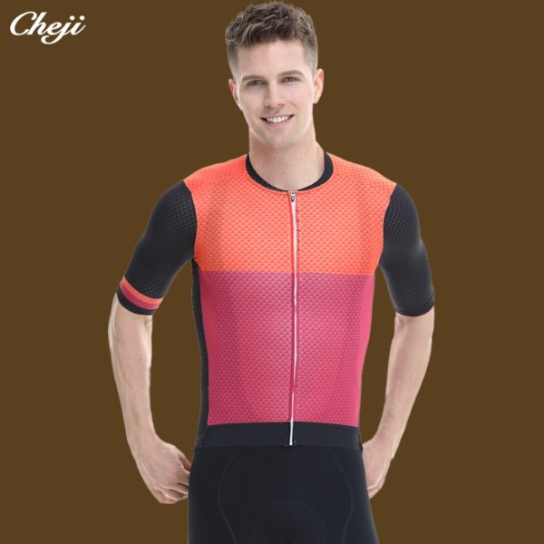 CHEJI Men'S Cycling jersey Short sleeves Pro team Bicycle Clothing Quick Dry Bike Shirt top - Image 6