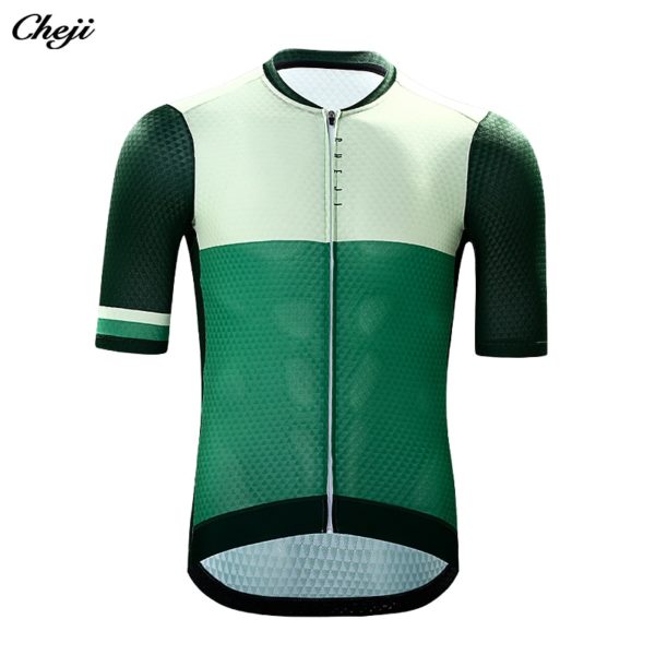 CHEJI Men'S Cycling jersey Short sleeves Pro team Bicycle Clothing Quick Dry Bike Shirt top