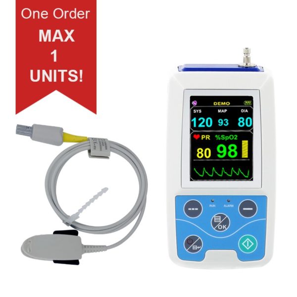 CONTEC PM50 Portable Blood Pressure NIBP/Spo2 Patient Monitor Cuff Probe NEW - Image 2