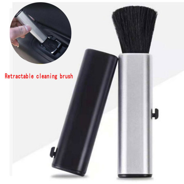 Car retractable cleaning brush Air Conditioner Computer cleaning brush telescopic keyboard plastic handle wool small brush - Image 3