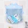 Cartoon Baby bathroom mesh bag Sucker Design for bath toys bag kids animal shapes cloth sand toys storage Blue Pink Net Bag - Image 4