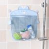 Cartoon Baby bathroom mesh bag Sucker Design for bath toys bag kids animal shapes cloth sand toys storage Blue Pink Net Bag - Image 6