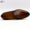 Cie Round Toe Laser Patina Brown Calf Leather Bespoke Leather Men Shoe Handmade Calf Leather Bottom Breathable Men's Loafer LO04 - Image 5