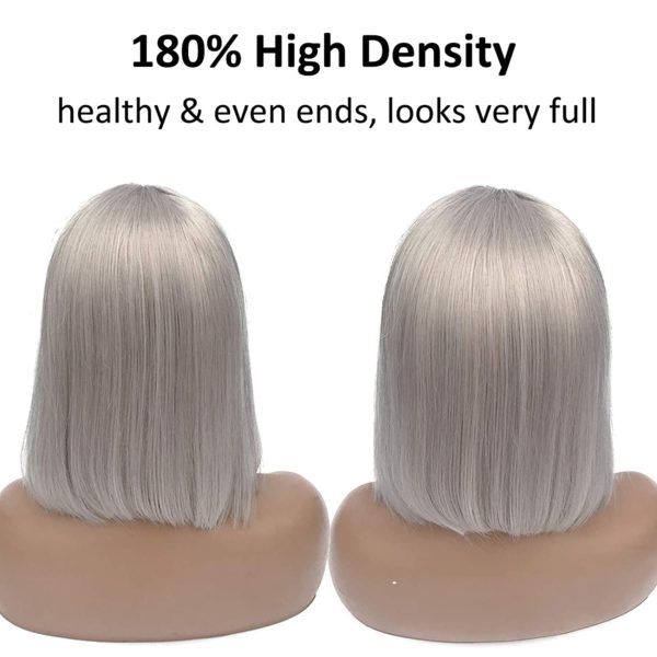 Colored Blonde Human Hair Full Machine Made Bob Wigs Glueless 180% Density Straight Non Lace Front Short Cut Wig For Black Women - Image 3