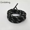 Coolstring 5.5mm Round Laces Sports Black White Red Shoelaces Unisex Casual Shoestring Bootlaces For Clunky Sneakers Dad Shoes - Image 3