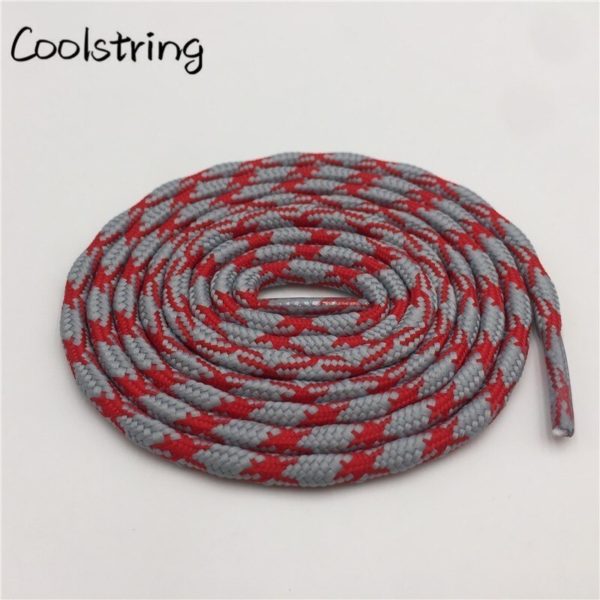 Coolstring Cool 4.5mm Wear Resistant Mountaineering Shoelaces Olivary Wave Round Sneakers Travel Shoes Laces For Martin Boots - Image 2