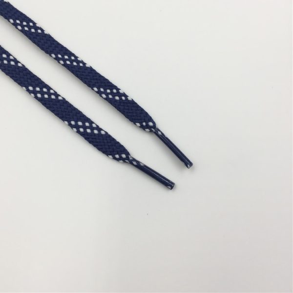 Coolstring Japanese Style Fashion Shoelaces 0.8 cm Flat Striped Polyester Shoe Lace Classical Leisure Fabric Boot Lace - Image 3