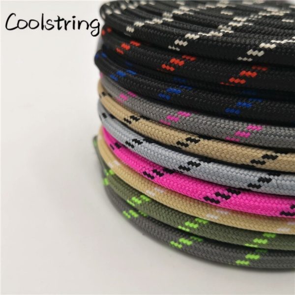 Coolstring Outdoor Round Rope Hiking Shoes Laces Striped Wear Resistant Sneakers Boot Shoelaces Strings For Men And Women Sports - Image 2