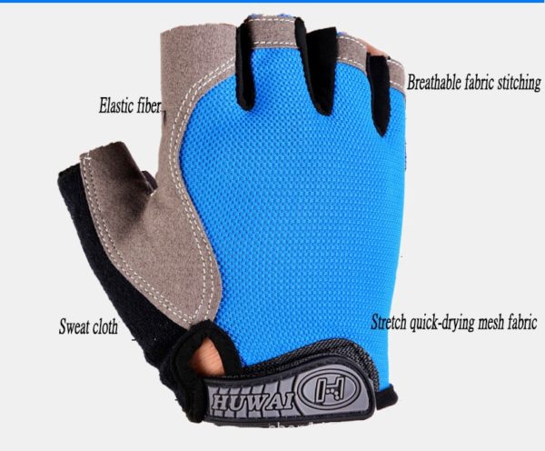 Cycling Gloves Bicycle Gloves Bike Gloves Anti Slip Shock Breathable Half Finger Short Sports Gloves Accessories for Men Women - Image 2