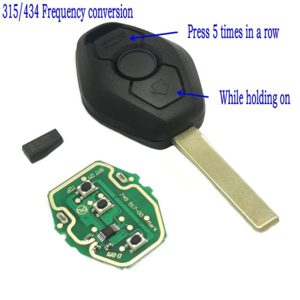 Datong World Car Remote Control Key For BMW E38 E39 E46 1 3 5 7 Series 433 Mhz ID44 Chip PCF7935 Auto Smart Key With Logo - Image 2