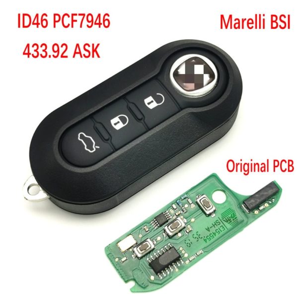 Datong World Car Remote Key For Fiat 500L MPV Ducato Citroen Jumper Peugeot Boxer 2008-2015 433.92 ASK PCF7946 Car Smart Key