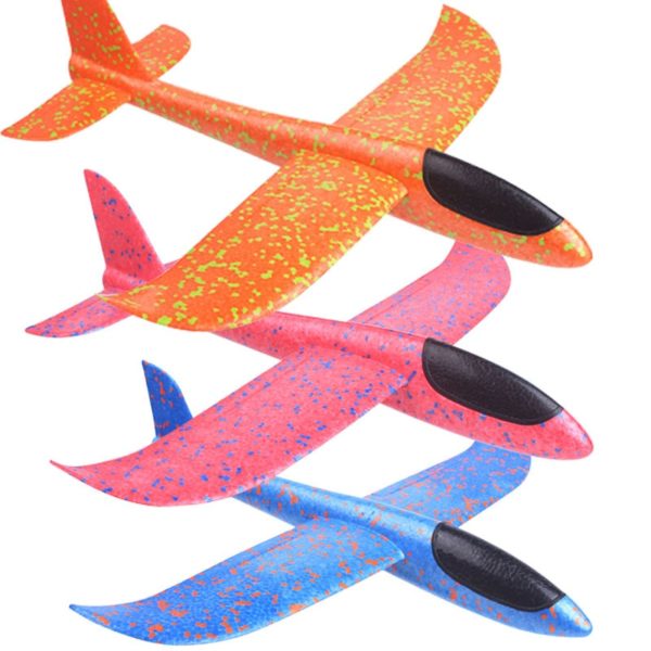 EPP Foam Throwing Flying Airplane Aircraft Hand Launch Free Fly Plane Hand Throw Plane Puzzle Model Toys for Kids 49/36CM - Image 2