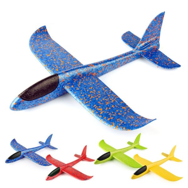 EPP Foam Throwing Flying Airplane Aircraft Hand Launch Free Fly Plane Hand Throw Plane Puzzle Model Toys for Kids 49/36CM - Image 3