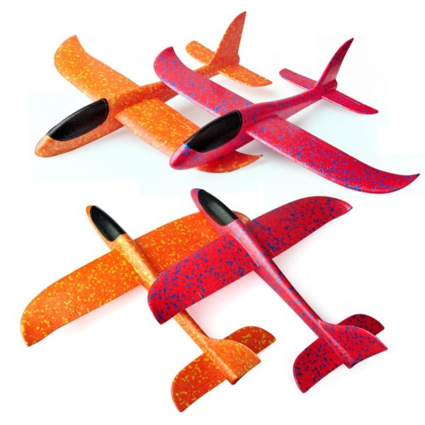 EPP Foam Throwing Flying Airplane Aircraft Hand Launch Free Fly Plane Hand Throw Plane Puzzle Model Toys for Kids 49/36CM - Image 4