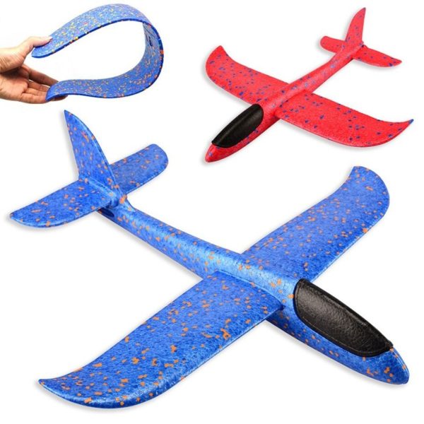 EPP Foam Throwing Flying Airplane Aircraft Hand Launch Free Fly Plane Hand Throw Plane Puzzle Model Toys for Kids 49/36CM - Image 5