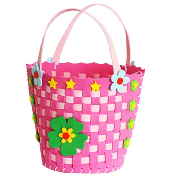 EVA Handmade Woven Paste Basket Childen Toy DIY Handicrafts Girl Gifts Sticky Kindergarten Material Kids Crafts Toys 2019 New - Image 2