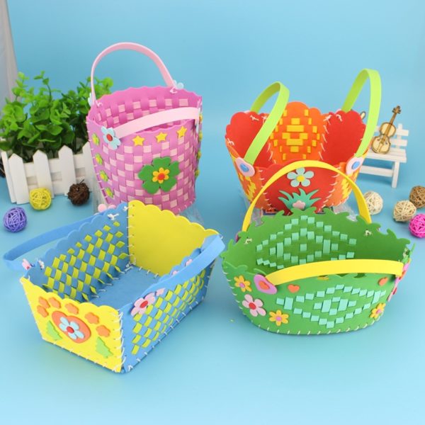 EVA Handmade Woven Paste Basket Childen Toy DIY Handicrafts Girl Gifts Sticky Kindergarten Material Kids Crafts Toys 2019 New - Image 4