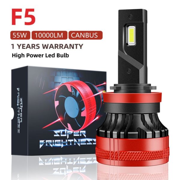 F5 100W H7 H4 Led Canbus 10000LM High Power Headlight H1 H8 H11 H16 9005 Hb3 Hb4 9012 H13 9007 Led Bulb Turbo Lamp For Car 2PCS