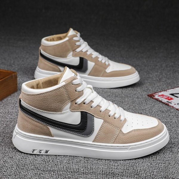 Fall/Winter High Top Shoes Men 2021 New All-match Sneakers Mid-Top Casual Sports Shoes Fashion Trend High Top Shoes - Image 4