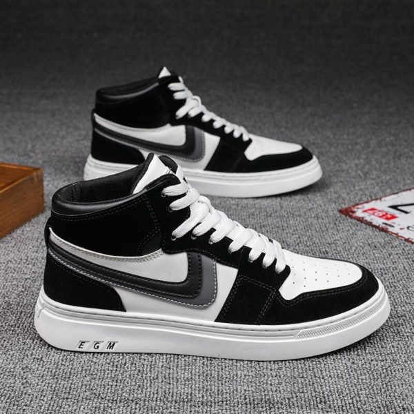 Fall/Winter High Top Shoes Men 2021 New All-match Sneakers Mid-Top Casual Sports Shoes Fashion Trend High Top Shoes - Image 6