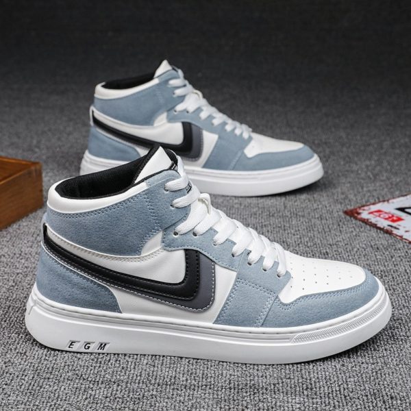 Fall/Winter High Top Shoes Men 2021 New All-match Sneakers Mid-Top Casual Sports Shoes Fashion Trend High Top Shoes