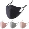 Fashion Black Polka Dot Face Mask Dustproof Breathable Soft Cotton Masks Adult Mouth Mask Adjustable Washable Face Mask Women