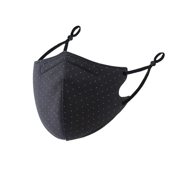 Fashion Black Polka Dot Face Mask Dustproof Breathable Soft Cotton Masks Adult Mouth Mask Adjustable Washable Face Mask Women - Image 5