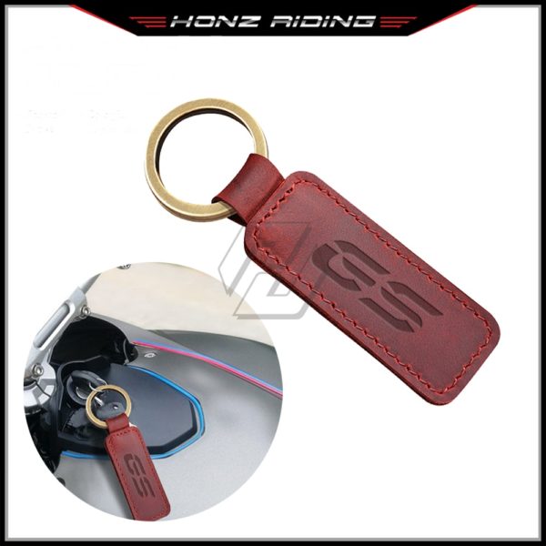 For BMW Motorrad GS F800GS F850GS R1200GS R1250GS G310GS G650GS Motorcycle Keychain Cowhide Key Ring