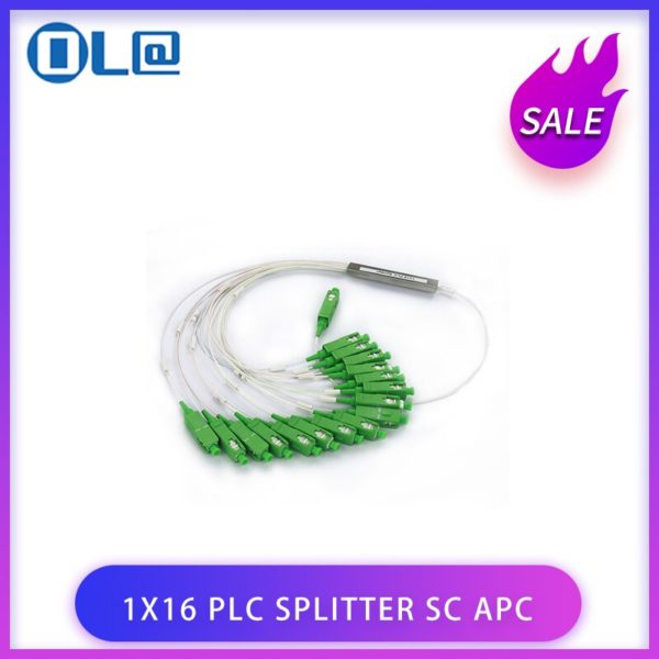 Free Shipping 100pcs/Lot 1X16 PLC Splitter SC APC Optical FTTH Fiber Optic Splitter FBT Optical Singlemode Simplex Steel Pipe 1M