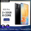 Global Version X50 Pro Smartphones 6.8Inch 4800mAh 2 32GB Octa Core Cell Phone 2MP 8MP Face Unlocked Mobile Phones