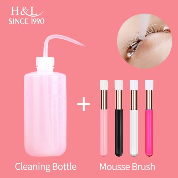 H&L make up tool for eyelash extensions Cleaning bottle for clean eyelash with Distilled water or saline eyelashes lash