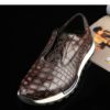 Handcrafted Men's Premium Alligator Skin Casual Sport Shoes Crocodile Leather Running Sneaker Winter Boots - Image 6