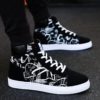 High Top PU Leather Mens Shoes Sports Shoes Sport Man Running Sneakers for Men Black Mens Tennis Shoes Athletic Jogging E-347