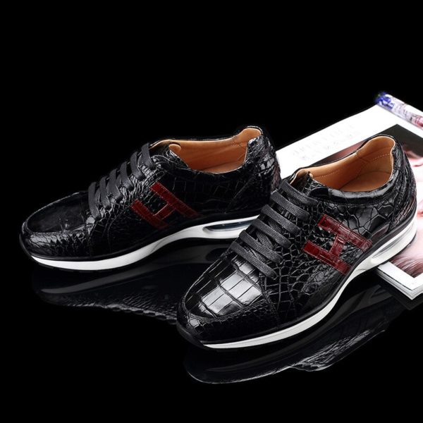 High-end Leisure Shoes Siamese crocodile skin Sneakers for men - Image 2