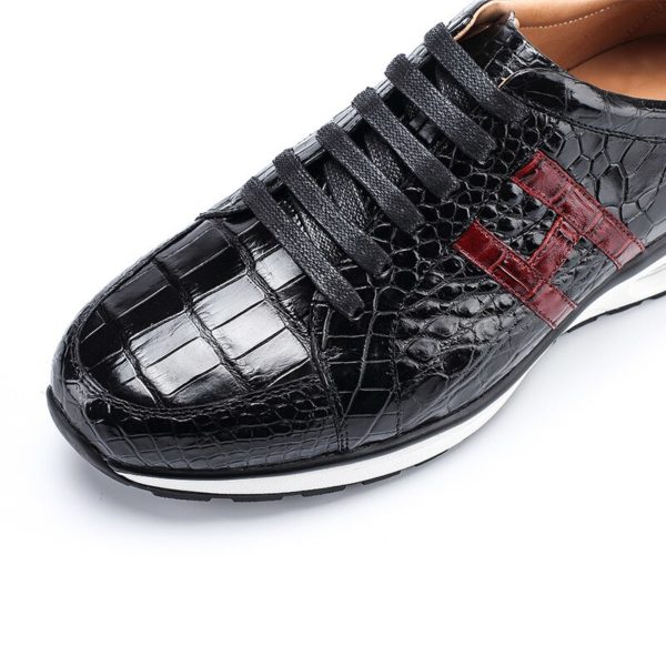 High-end Leisure Shoes Siamese crocodile skin Sneakers for men - Image 4