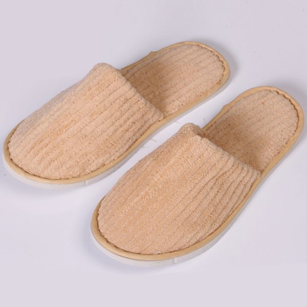 Home Guest Slippers Velvet Disposable Slippers Non-slip Hotel Supplies Portable Women's Slippers Guest Indoor Men Slippers Hot - Image 5