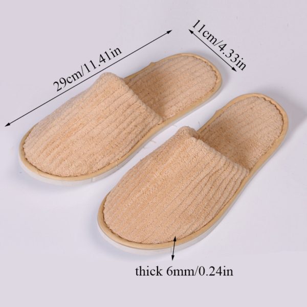 Home Guest Slippers Velvet Disposable Slippers Non-slip Hotel Supplies Portable Women's Slippers Guest Indoor Men Slippers Hot - Image 6