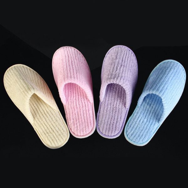 Home Guest Slippers Velvet Disposable Slippers Non-slip Hotel Supplies Portable Women's Slippers Guest Indoor Men Slippers Hot