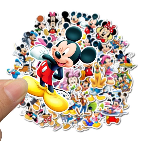 Hot 50 pcs Disney cartoon animation Mickey Mouse stickers toys for Kids Gift rooms luggage guitar personality graffiti stickers - Image 3