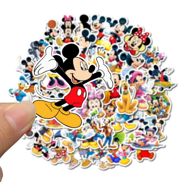 Hot 50 pcs Disney cartoon animation Mickey Mouse stickers toys for Kids Gift rooms luggage guitar personality graffiti stickers - Image 5