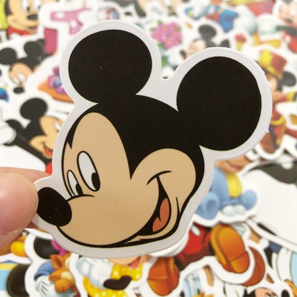 Hot 50 pcs Disney cartoon animation Mickey Mouse stickers toys for Kids Gift rooms luggage guitar personality graffiti stickers