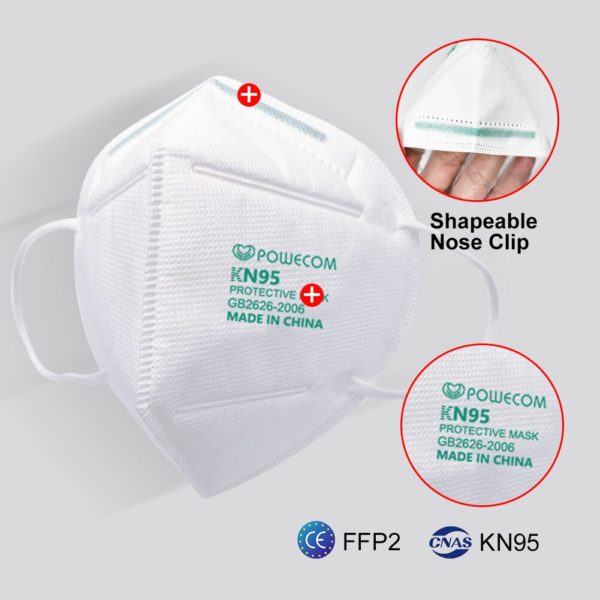 KN95 Face Mask Reusable Protective FFP2 Masks Respirator 5 Layer Filter PM2.5 Safety Adults Mouth Mask POWECOM Mouth Muffle - Image 5