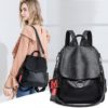 Leather Backpack Female 2021New Korean Fashion Wild One-Shoulder Casual Leather Backpack Travel Bag Large Capacity Anti-Theft - Image 2
