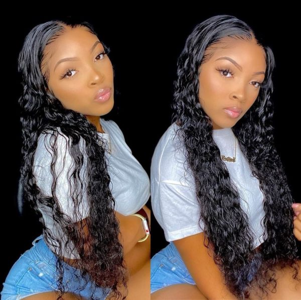 Luvin Hair Deep Curly Lace Front Wig Human Hair Wigs For Black Women Brazilian Deep Wave 13x4 Glueless Lace Wig Pre Plucked - Image 2