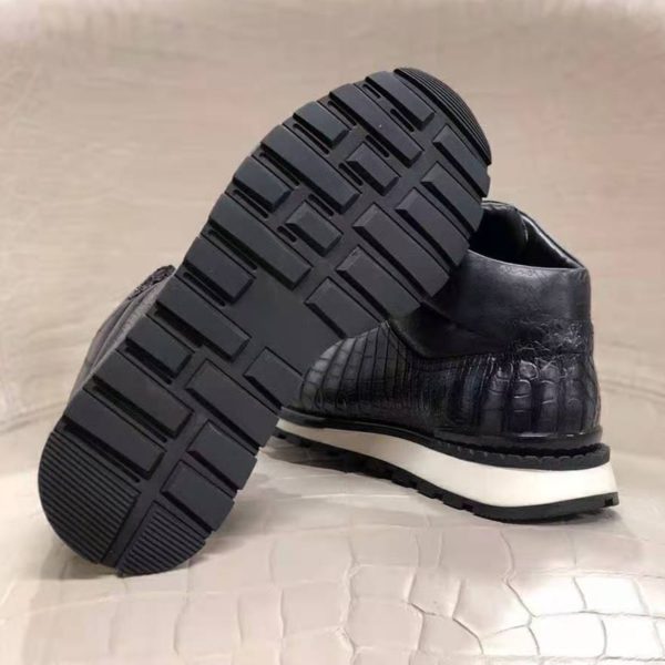 Luxury Men Causal Boots Handcrafted Men's Premium Alligator Skin Running Sneaker Hand Painted Colors Crocodile Leather Shoes - Image 6