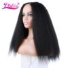 Lydia Afro Kinky Straight U Part Natural Black Color Hair Wig Heat Resistant Synthetic 16-22 Inch Daily Wigs For Women Ladies
